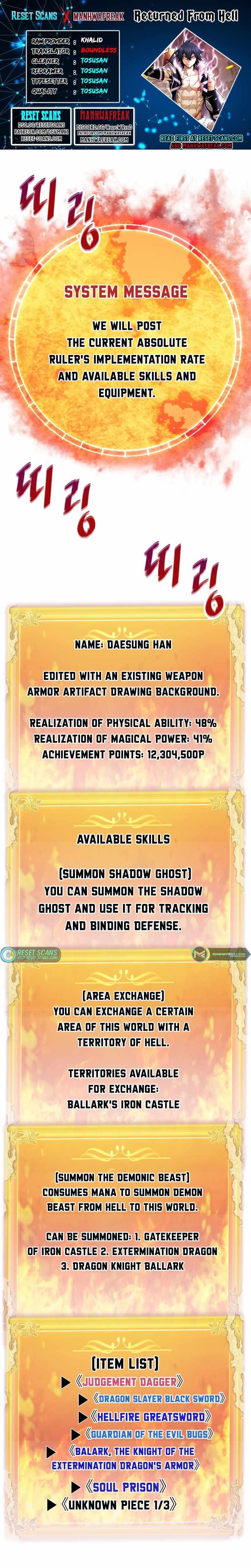 Read Han Dae Sung Returned From Hell Manga Online